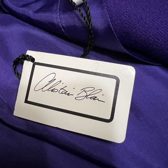 Vintage Royal Purple Wool Fit & Flare Midi Skirt Fully Lined Sz 18 NWT - Picture 7 of 10